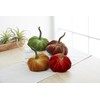 Small velvet pumpkins set of 4, elegant gift set for