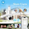 Smart Light Bulb Camera 2MP PTZ Night Vision Alexa Google