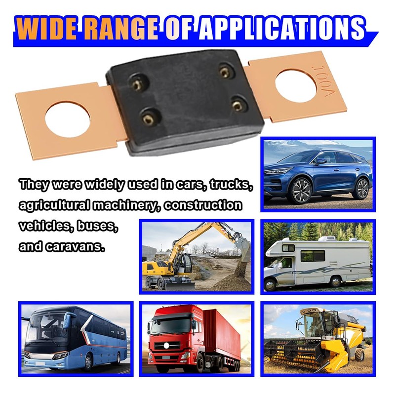 100A 32V MEGA/AMG Bolt Down Fuse, High Current Bolt-on Fuse,