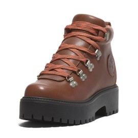 Timberland Women's Stone Street Mid Lace Up Boot, Rust Full Grain, 7 Medium