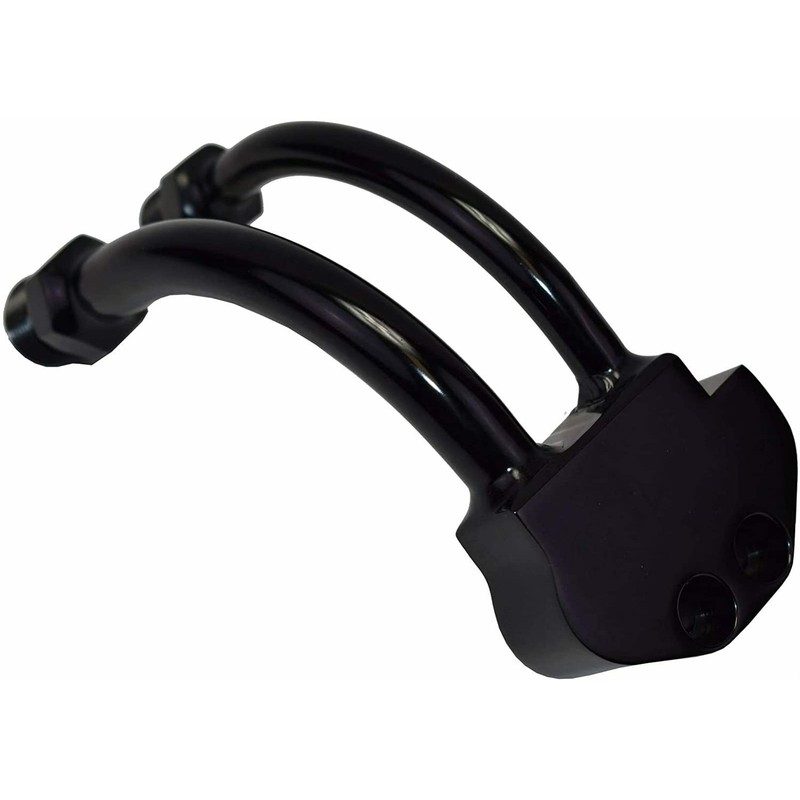 SixBuys Performance Black A/C Compressor Curved Manifold Compatible with Sanden