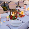 Hushee 30 Pcs Integrated Wedding Lantern Centerpiece Rustic Wooden Holder