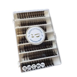 1000 Wispy Premade fans 0.05 0.07 Mixed Lengths 10-16mm 5D 7D Lashes Volume loose Fans C D Curl Handmade Fan eyelash extensions Kimeyelashes promade fan (5D - 0.07 - Curl C)
