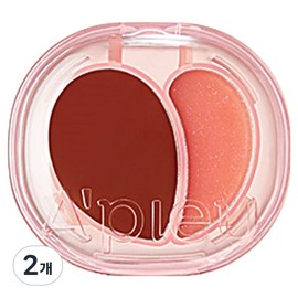 APIEU Juicy Pang Mood Blending Lip & Cheek Balm 2.3g, 02 Apple Marong Balm, 2 ea. APIEU / 어퓨 과즙팡 무드 블렌딩 립앤치크밤 2.3g, 02 애플마롱밤, 2개