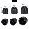 Noosverl Bolt Covers Black Screw Caps M16 Nuts/24mm, Plastic Screws