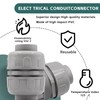 Wocloer 3/4 inch Liquid-Tight Connector,PVC Flexible Conduit Double-Ended Connector,Straight 180