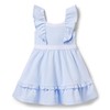 Janie and Jack Girls Daisy Trim Ponte Dress (Toddler/Little Big Kids), Blue