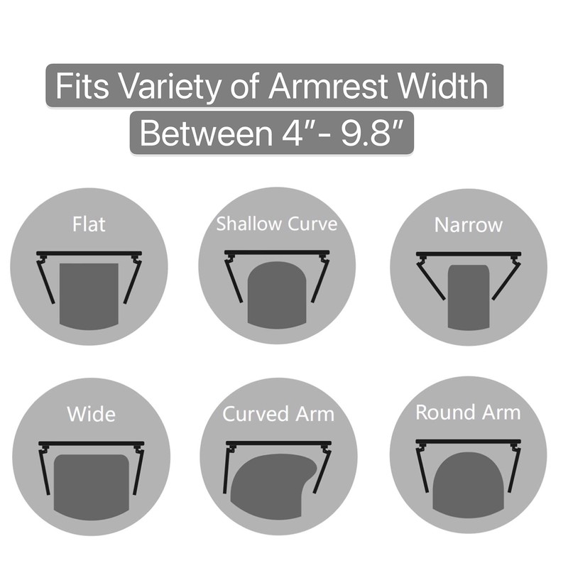 (Brown) - Sofa Arm Clip Tray, Side Table for Remote