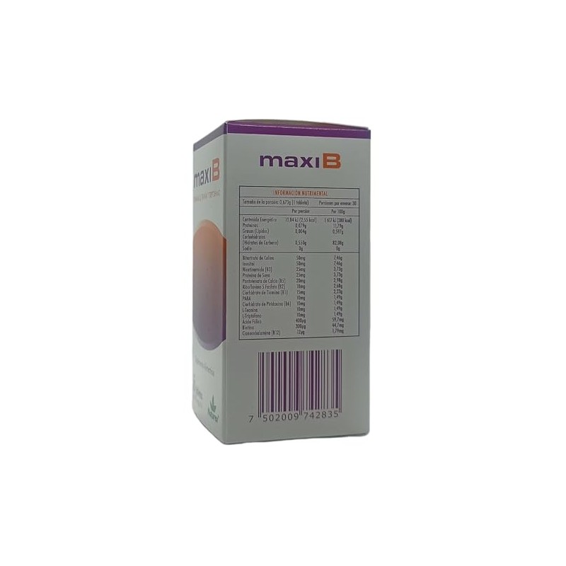 NATUREX Maxi B vitamina b teanina y triptófano 30 tabletas