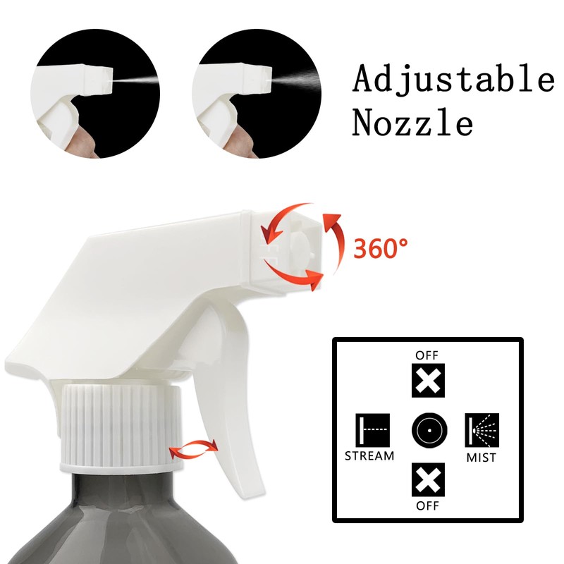 YOLCAR 2 Pack 10oz/300ml Spraying Bottles, Adjustable Spray Bottles with