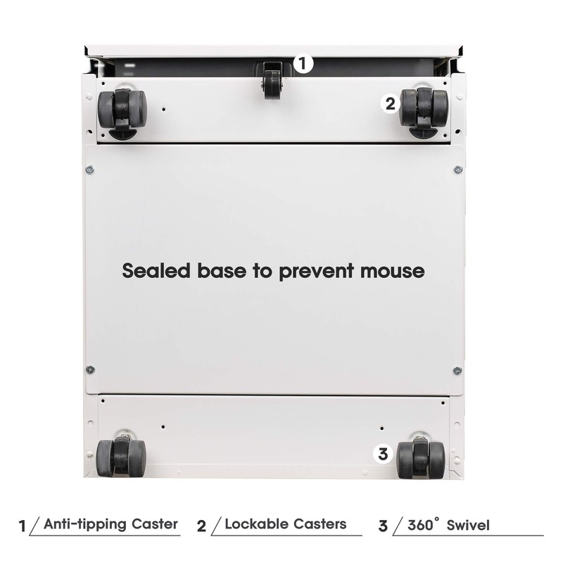 DEVAISE Locking File Cabinet, 3 Drawer Rolling Pedestal Under Desk