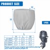 Outboard Motor Cover, 600D Heavy Duty Waterproof Trailerable Boat Engine