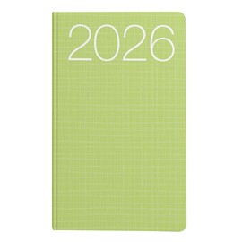 Idena 12043 Pocket Diary 2026, Ladytimer in Format 8.7 x 15.3 cm, 1 Week on 2 Pages, Diary with Flexicover Cover in Green, Bookmark Ribbon and Corner Perforation