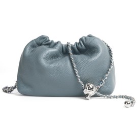 Joryin Trendy Dumpling - Bolso cruzado para mujer, bolso de noche, Cuero azul
