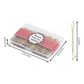 Vaincre Blonde Bobby Pin for Buns, 150 Count Hair Pins Bulk with Storage Case, Pain-Free Hair Clips for Women and Girls (Blonde, 2 inch)