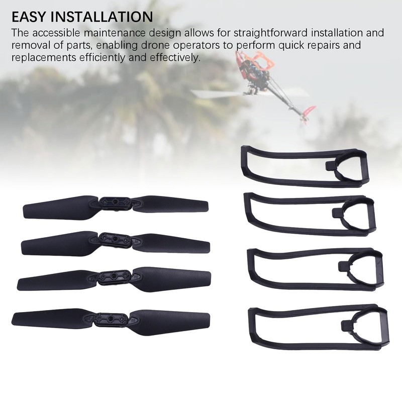 Drfeify Folding Drone Replacement Parts Propeller Protective Covers with Charging