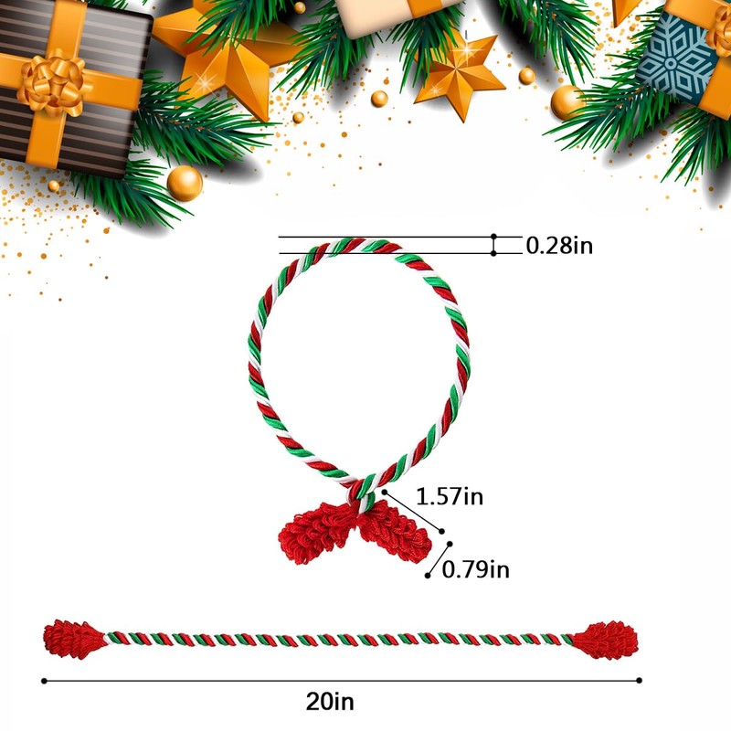 25Pcs Christmas Garland Ties Flexible Decorative Twist Ties, Reusable and