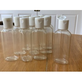 Squeeze NEW Clear Plastic Bottles W/dispense Cap (4oz) Each Travel Size Set Of 4 跌打酒瓶