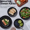 E-far 7.9 Inch Ceramic Dinner Plates, 6-Piece Stoneware Salad Plates