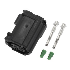 Partuto 2 Pin ABS Wheel Sensor Connector Plug - Car Female Wire Terminal Connector - for Toyota Plastic Black - 1 Set