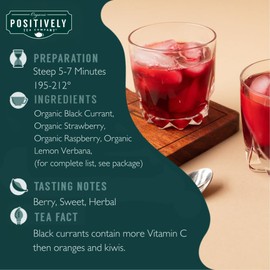 Organic Positively Tea Company Organic Positively Tea Company, Very Berry Citrus, Herbal Tea, Loose Leaf, 16 Ounce