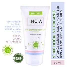 INCIA 100% Natural Gel Cream For Dry Skin,60ML