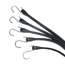 PROGRIP 717904 Multiple Size Natural Rubber Tarp Strap Assortment with S Hooks (Pack of 9)