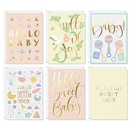 Sweetzer & Orange Unisex Baby Shower Card Girl and Boy Pack. Set of 24 Boxed Greeting Cards and Envelopes. Baby Shower Cards for Girl and Baby Shower Cards for Boy. 4x5.5â New Baby Card Note Cards