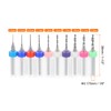 sourcing map 10pcs PCB Drill Bit Set 1/8" Shank 0.5mm-2.2mm