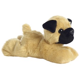 Aurora, 31369, Mini Flopsies Mr Pugster Pug, 8In, Soft Toy, Brown and Black