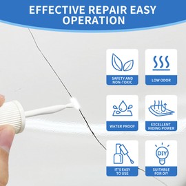 Multi-surface Touch Up Paint White Multi-Surface Wall in Repair, Porcelain Repair Kit Professional Bath and Tile Paint, high-gloss White Bath Paint, quick-drying porcelain paint for scratches and chips on porcelain, acrylic, enamel, cast iron, bathtub, t