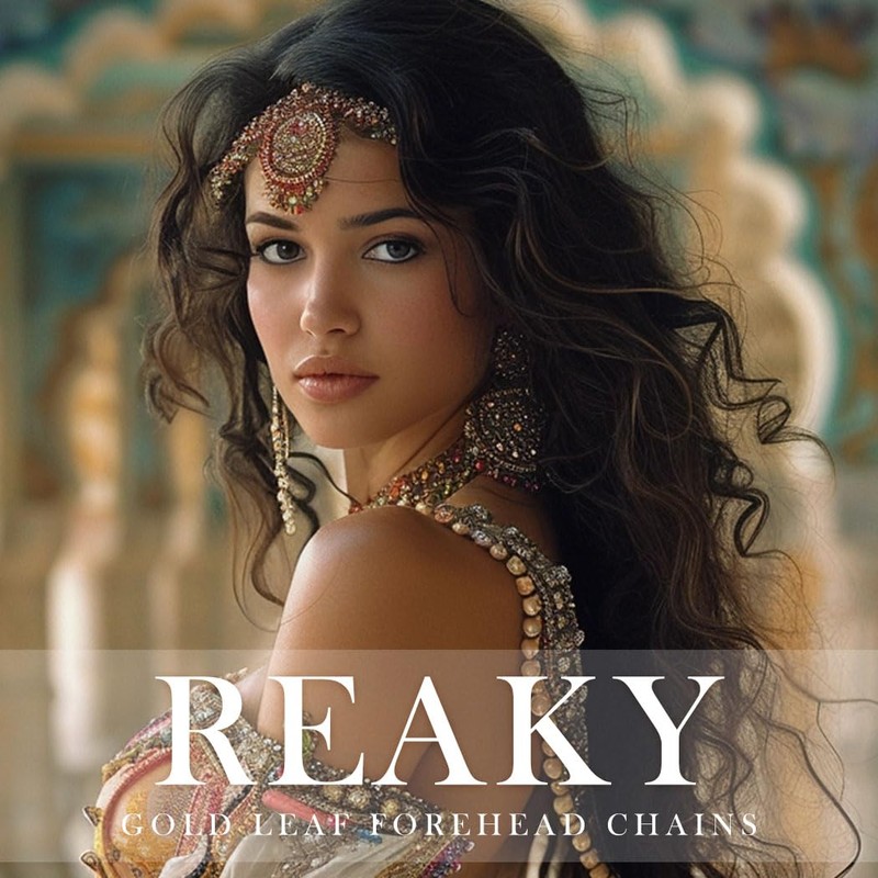 Reaky Gold Sequin Head Chain Snake Hair Chain Egyptian Headpiece