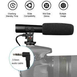 SUPVOX 1pc Interview Mic for Camera with Speaker Portable for Speaker for Audio Recording Cell Phone Mic Recording External