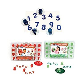 Knobbed Numbers and Upper and Lowercase Alphabet Stamper Set