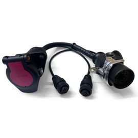 AMHTDOL ISO 7638 EBS/ABS Diagnostic Cable for Wabco Diagnostic Tools,ISO 7638 7 Pin(24V CAN) Socket Adapter Fits for Trailer & Heavy Duty Truck, Compatible with WABCO Scanner(Only Cable)