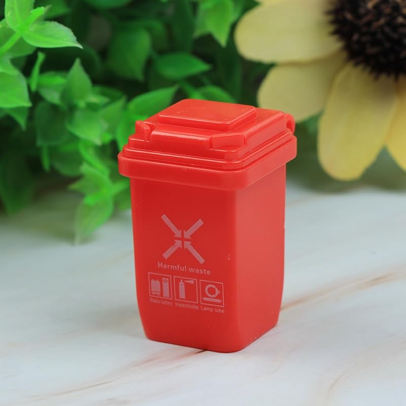 SHIDXIB 10Pcs Creative Trash Can Miniature Mini Trash Bin Sorting