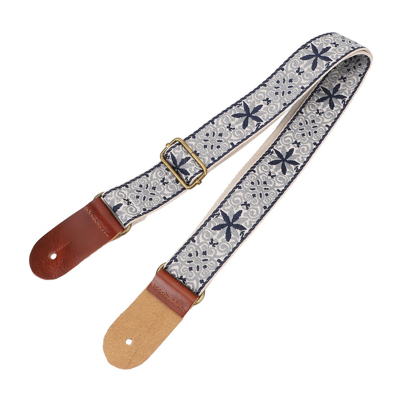 Ukulele Strap Embroidery Style Retro Metal Buckle Adjustable Breathable Shoulder