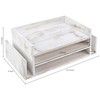 MyGift 3-Tier Shabby Whitewashed Wood Office Desktop Document Tray &