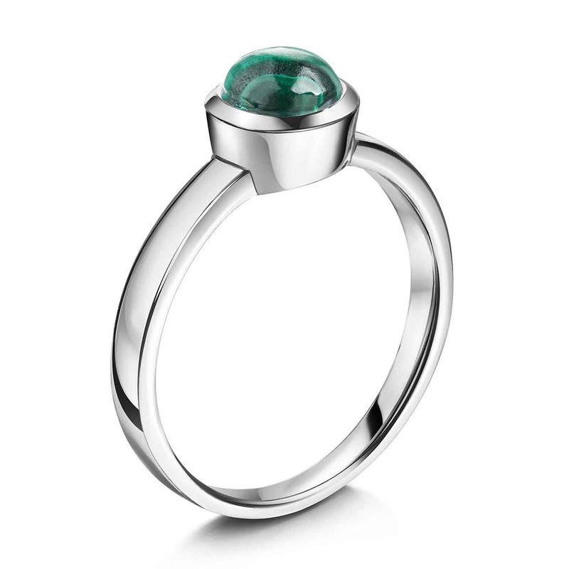 MATERIA by Matthias Wagner Women's Ring 925 Silver with Round