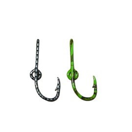 Eagle Claw Green Camo and Carbon Fiber Hat Hook Fish Hook for Hat Green Camo and Carbon Fiber Fish Hook Hat Pin