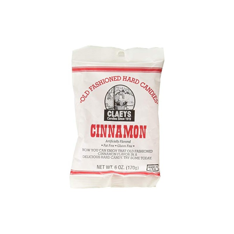 Claeys Old Fashioned Cinnamon Candy, 6-Ounce Bags (Pack of 12)