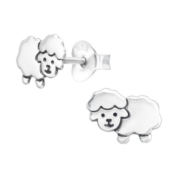 Cute Sheep Lamb Earrings - 925 Sterling Silver (Plain)