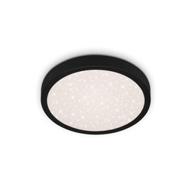BRILONER Leuchten 3048-015 LED Ceiling Light with Star Decoration, LED Ceiling Light, Flat, Neutral White Colour Temperature, 280 mm, Black