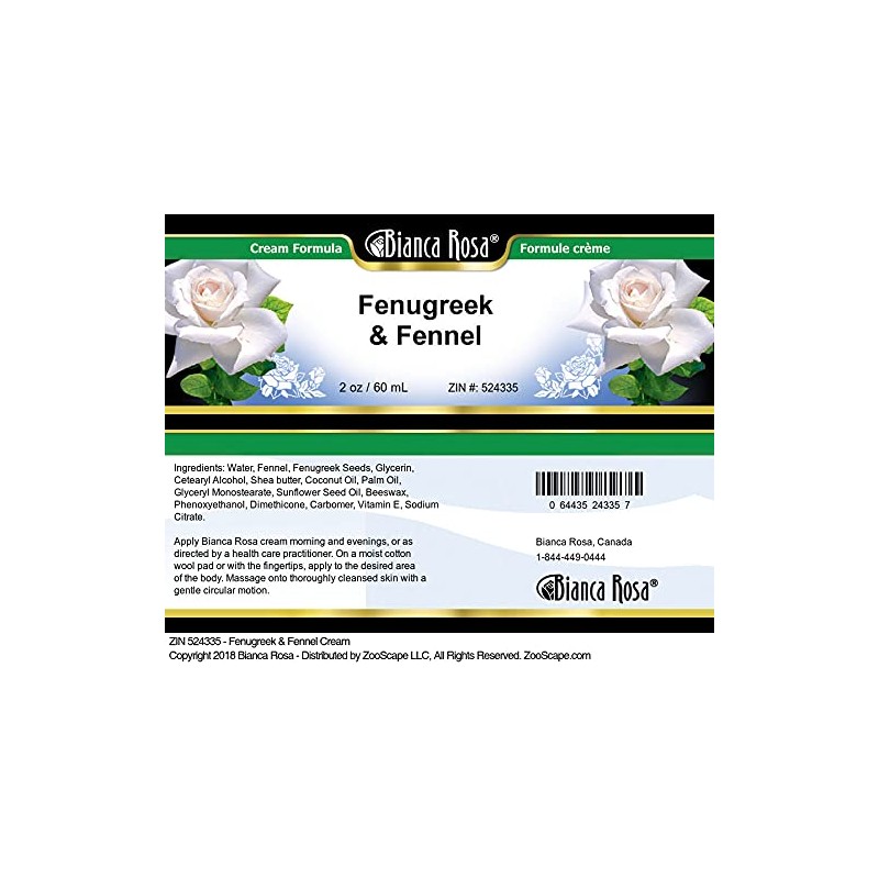 Fenugreek & Fennel Cream (60 ml, ZIN: 524335)