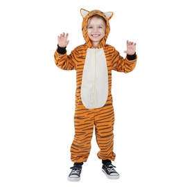Sincere Party Tiger Onesie Novelty Tiger Jumpuit with EMB Face Costume for Kids XL(10-12)