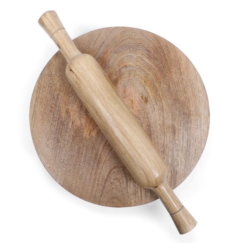 Wooden Chakla Belan, Rolling Pin (Mango Wood)