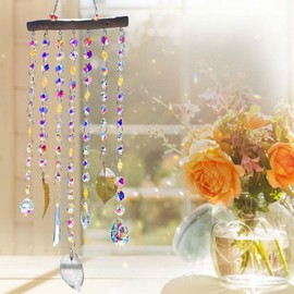 Sun Catcher Crystal, Hanging Wind Chime, Crystal Chandelier, Rainbow Crystal Pendant, Light Catcher Crystal, Ball Prism Pendant, Interior Window Decorations