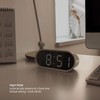 mooas Pop Mirror Digital Alarm Clock, LED Desk Pink Clock