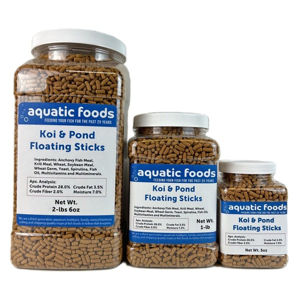 Aquatic Foods Inc. Koi 7/16" x 5/32" 28% Protein Floating