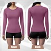 Coume 4 Pack Women's Compression Long Sleeve Shirts Crew Neck